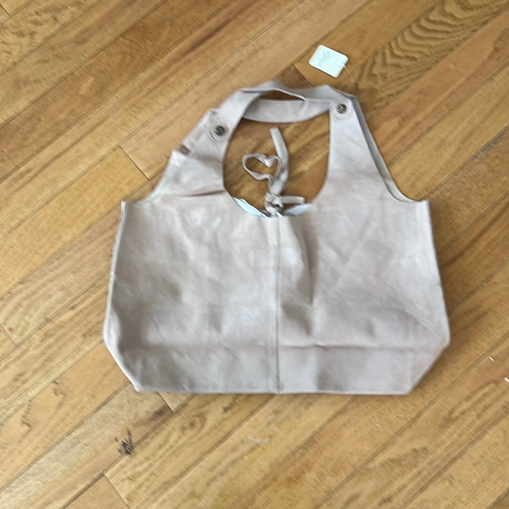 Tan Free People oversized suede purse